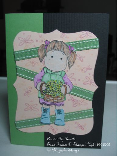 Tilda with flowers wasabi