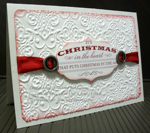 Heart of Christmas Iridescent Lacy Brocade