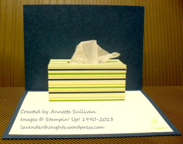 Perfectly Penned Owl Tissue Box INSIDE