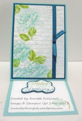 Stipple Blossoms Indigo Party Easel