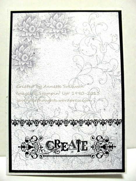 Creative Elements Wisteria Black White