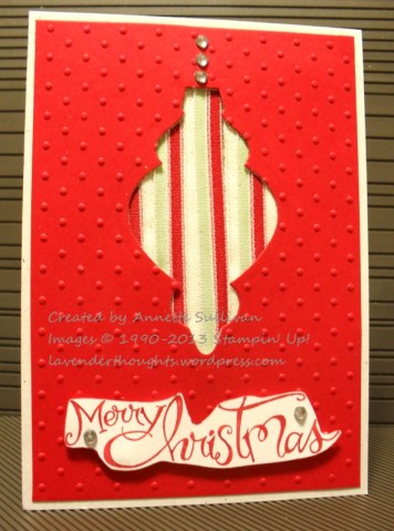 Sassy Salutations Ribbon Ornament