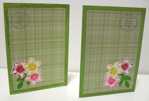 Petite Petals Gingham Garden Pizzazz Note Cards
