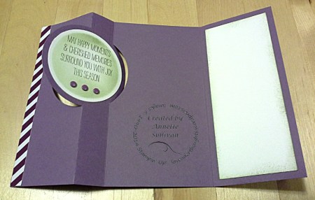 Festival of Trees Moonlight Plum Circle Flip OPEN