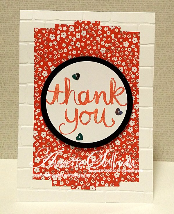 Artful Stampers Team Challenge Tangerine Brick&nbsp;Wall