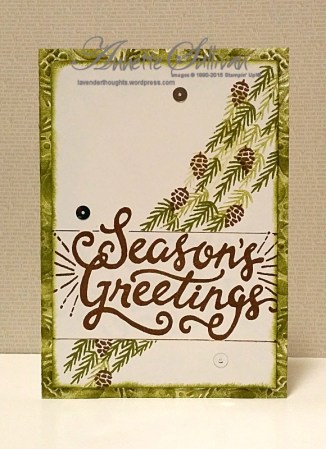 Berry Merry Olive Bordered Sentiment Greetings