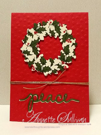 Christmas Greetings Real Holly Peace