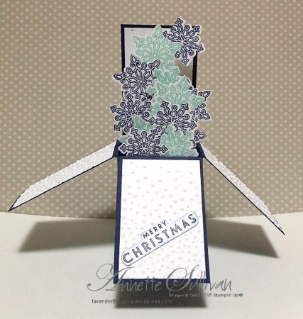 Flurry of Wishes Portrait Card in a Box Pool Navy