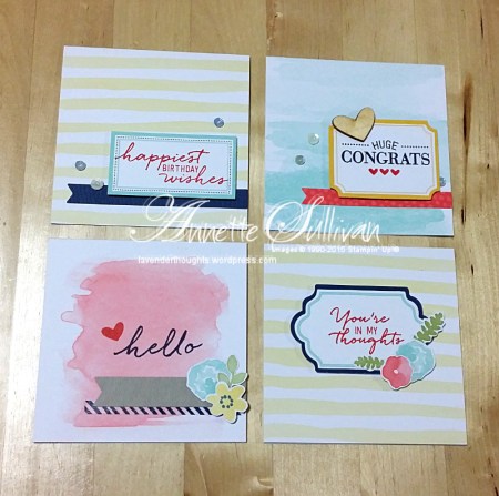 Watercolor Wishes Kit Square Cards