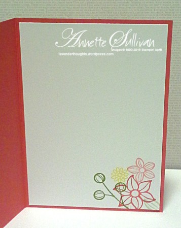 Falling Flowers Olive Watermelon INSIDE