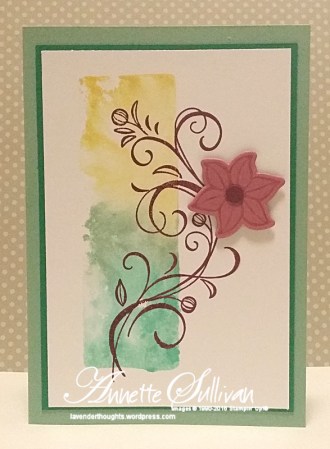 Falling Flowers Emerald Macaron