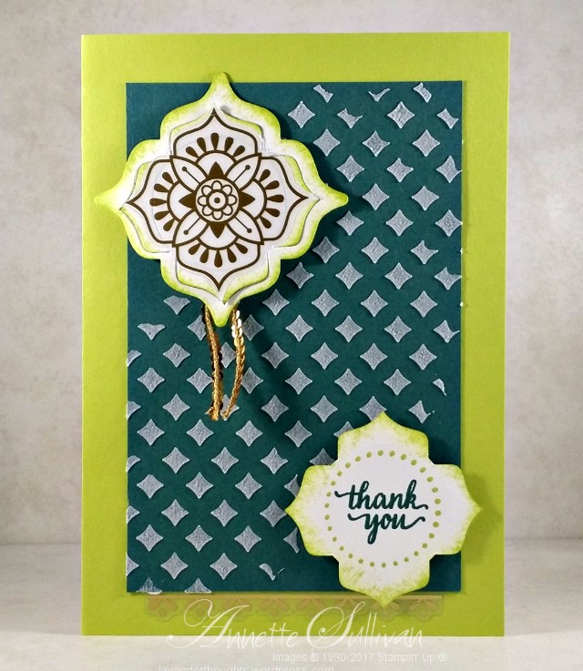 Use Embossing Paste to create unique backgrounds with Eastern Beauty