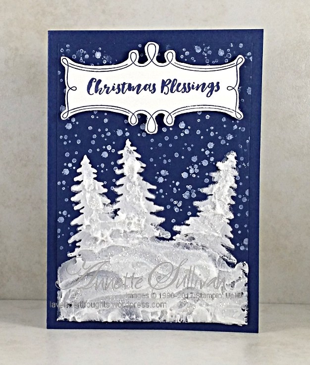 Embossing Paste create textured Christmas&nbsp;Trees
