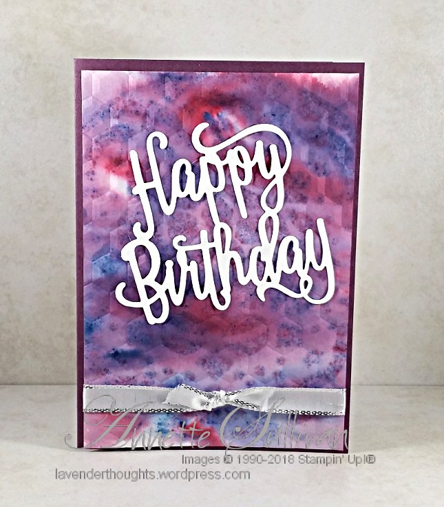 Happy Birthday with a Brusho&nbsp;Background