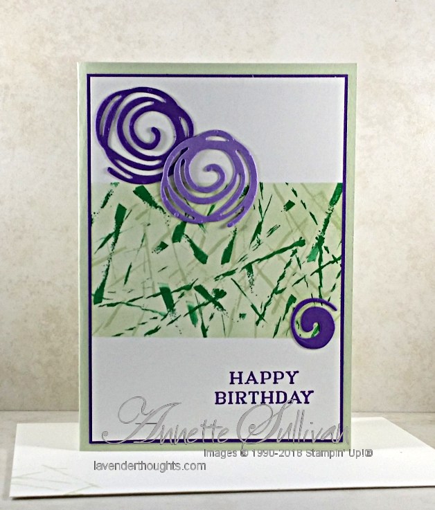 Perennial Birthday with a Rubber Band Technique&nbsp;Background