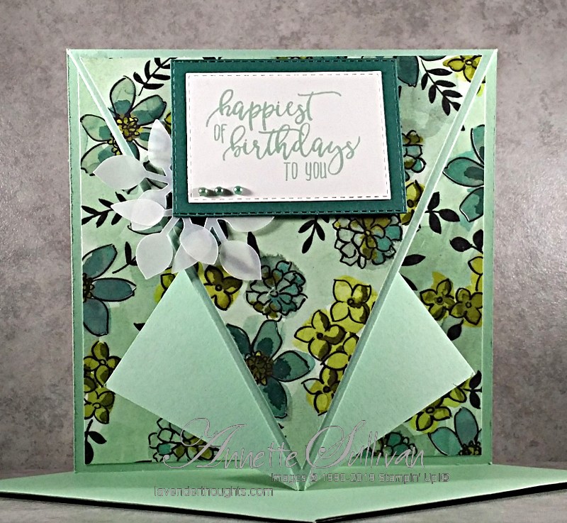Fancy Fold Arrow Card with Picture Perfect&nbsp;Birthday