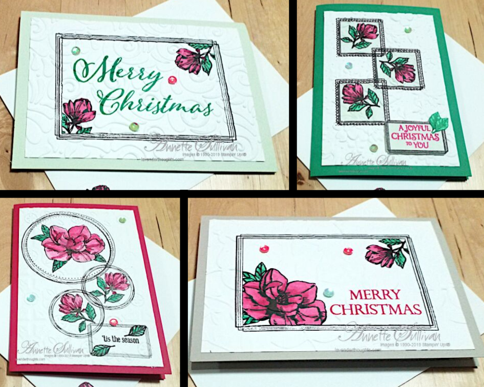 Christmas Cards with Magnolia Blooms – Lavender Thoughts