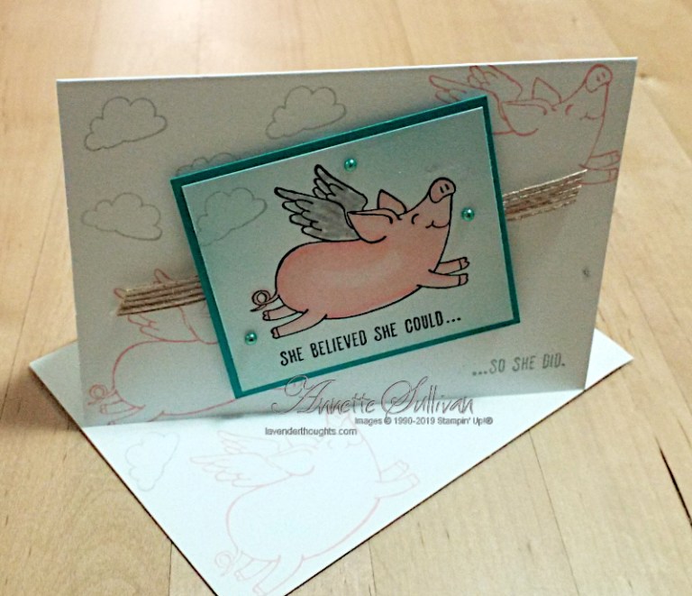A cute quick and easy Card with This Little Piggy – Lavender Thoughts