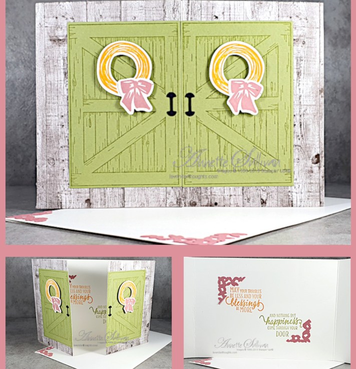 Barn Door Gatefold Fancy Fold for the Color Challenge at Splitcoaststampers