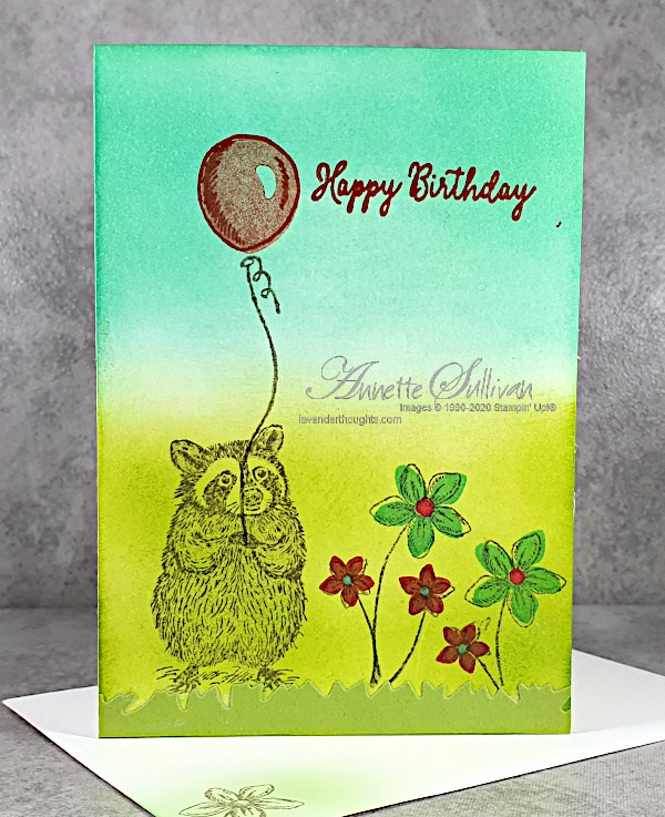 Clean and Simple, One Layer card for the Color Challenge at Splitcoaststampers