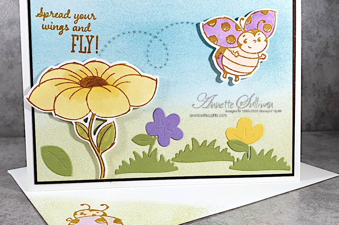 FREE PDF – Sponging and Die Cuts for a pretty pastel Little&nbsp;Ladybug