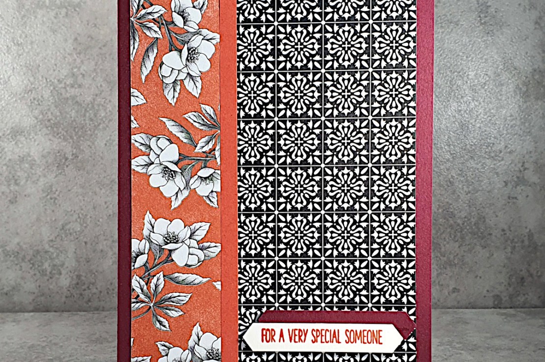 Quick and easy card using Botanical Prints Designer Series Paper for the Sketch Challenge at Splitcoaststampers