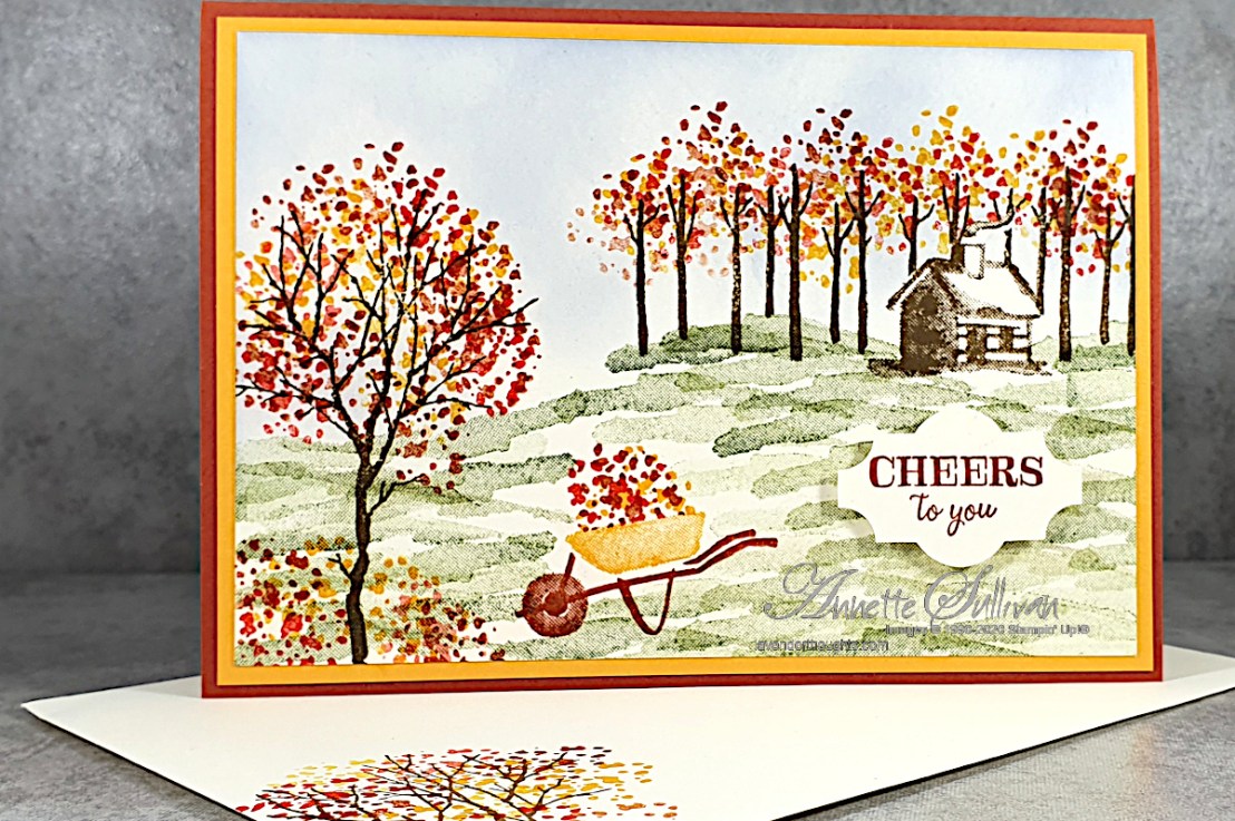 Falling Autumn Leaves for the Color Challenge at Splitcoaststampers