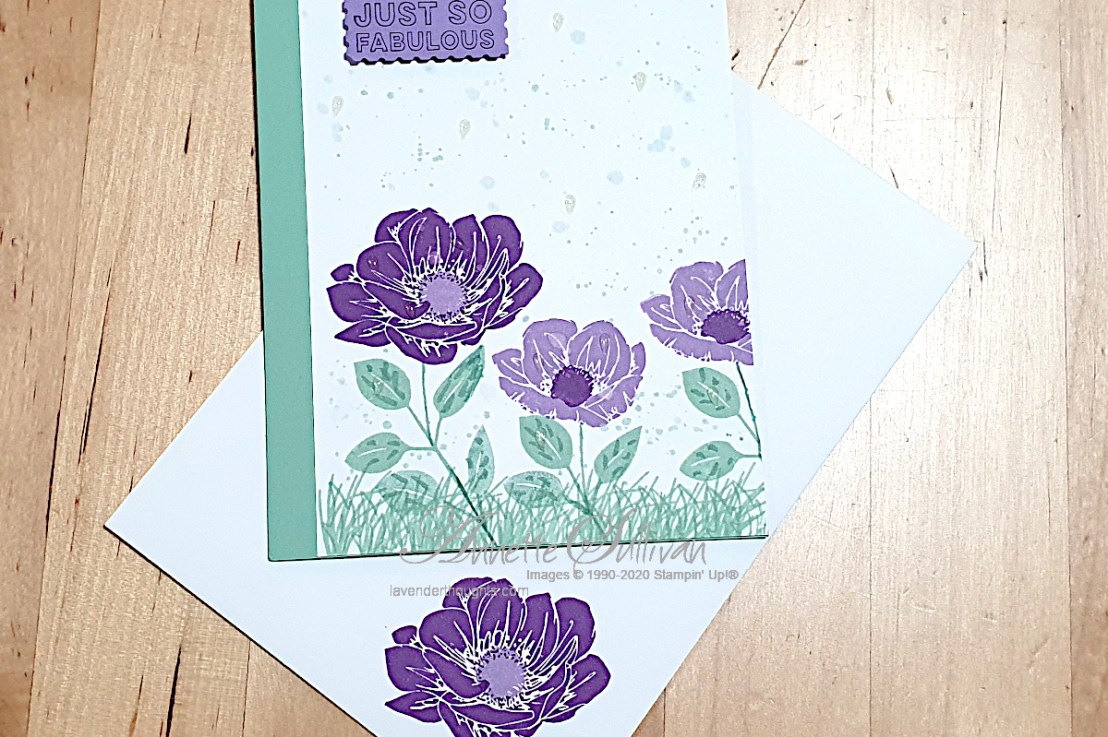 Clean and Simple Floral card for Splitcoaststampers Color&nbsp;Challenges