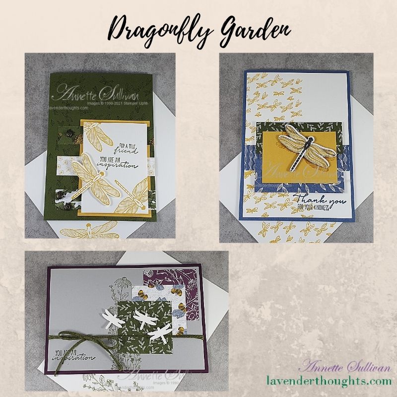 Ways to use Designer Paper with Dragonfly Garden – Lavender Thoughts