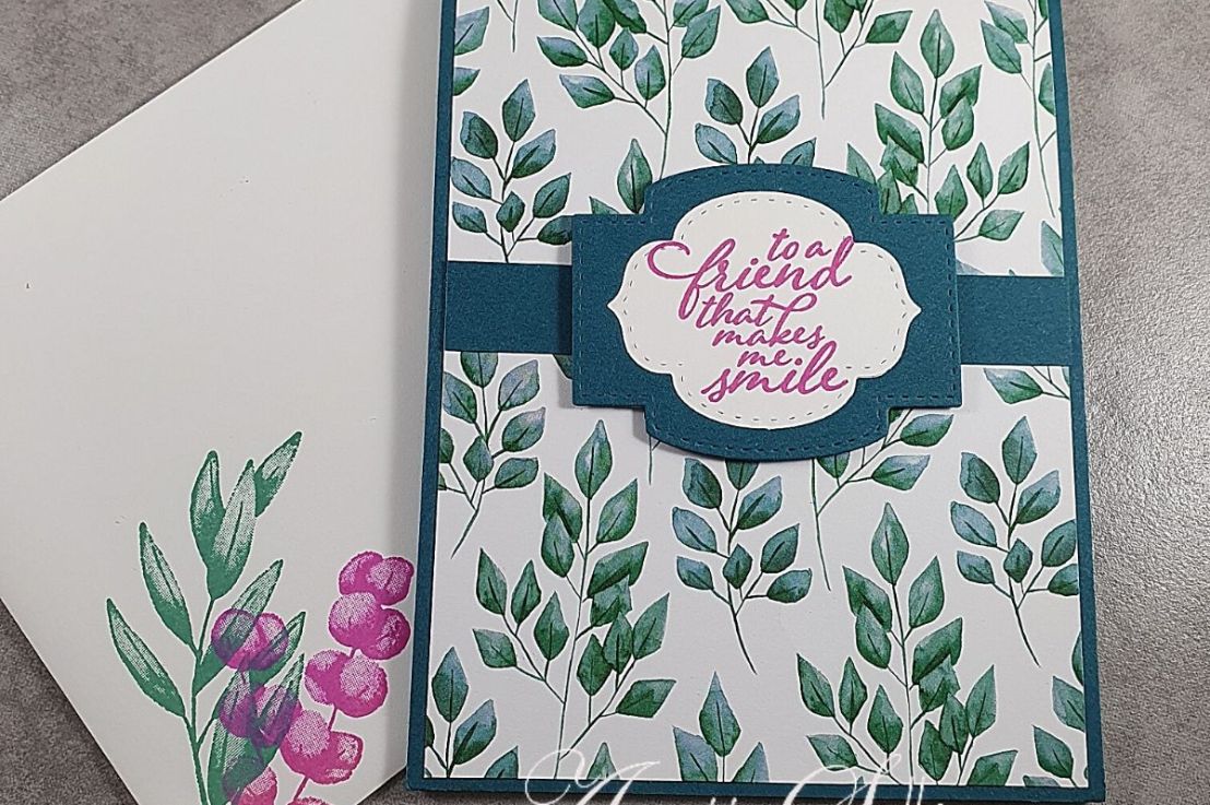 Pop Up Slider Fancy Fold Card with Forever&nbsp;Fern