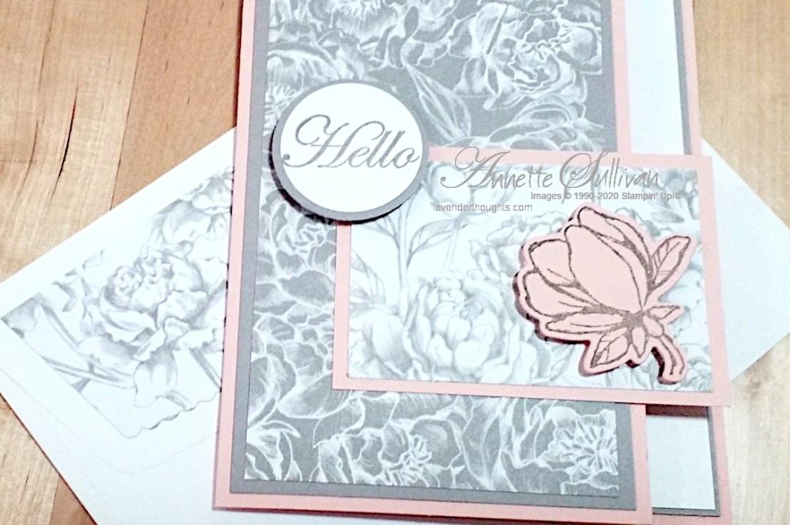 Magnolias and Peonies in a Fancy Fold&nbsp;Card