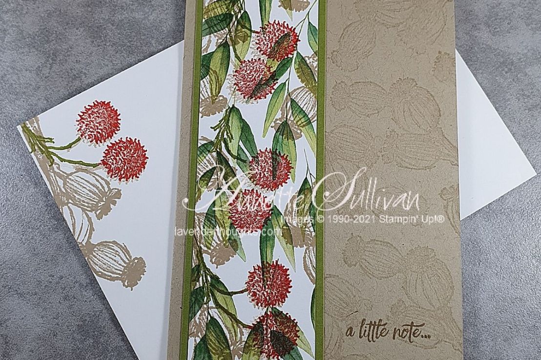 Gum Nuts and Flowers stamped on Designer Series&nbsp;Paper