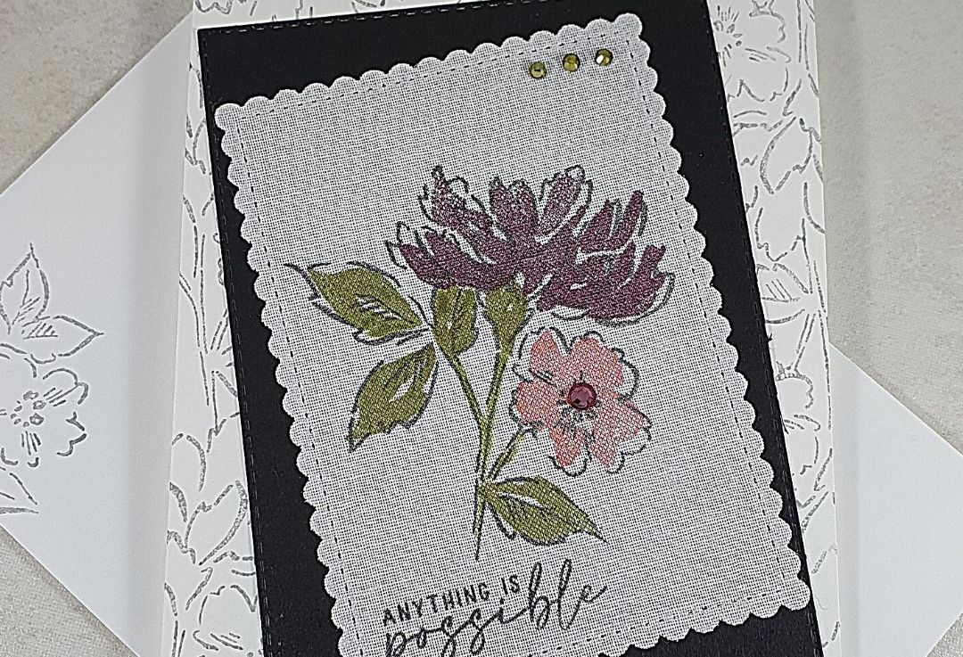 Hand Penned Petals on Linen&nbsp;Paper