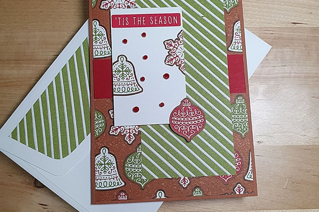 Showcasing patterned papers for Christmas