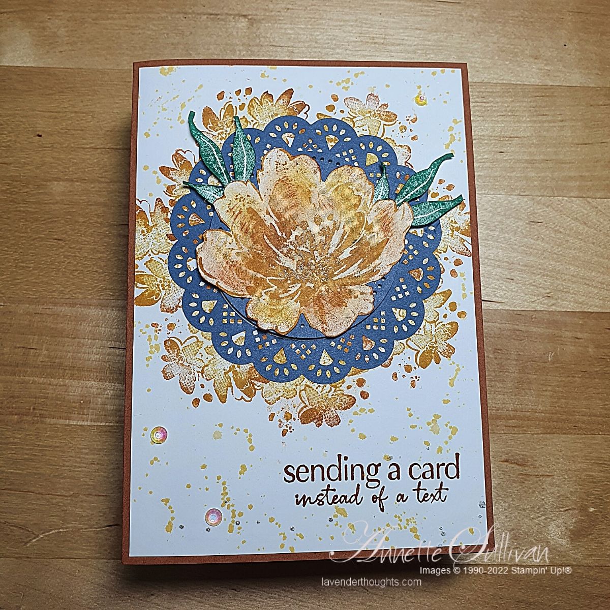Creating simple cards with Flowing Flowers – Lavender Thoughts