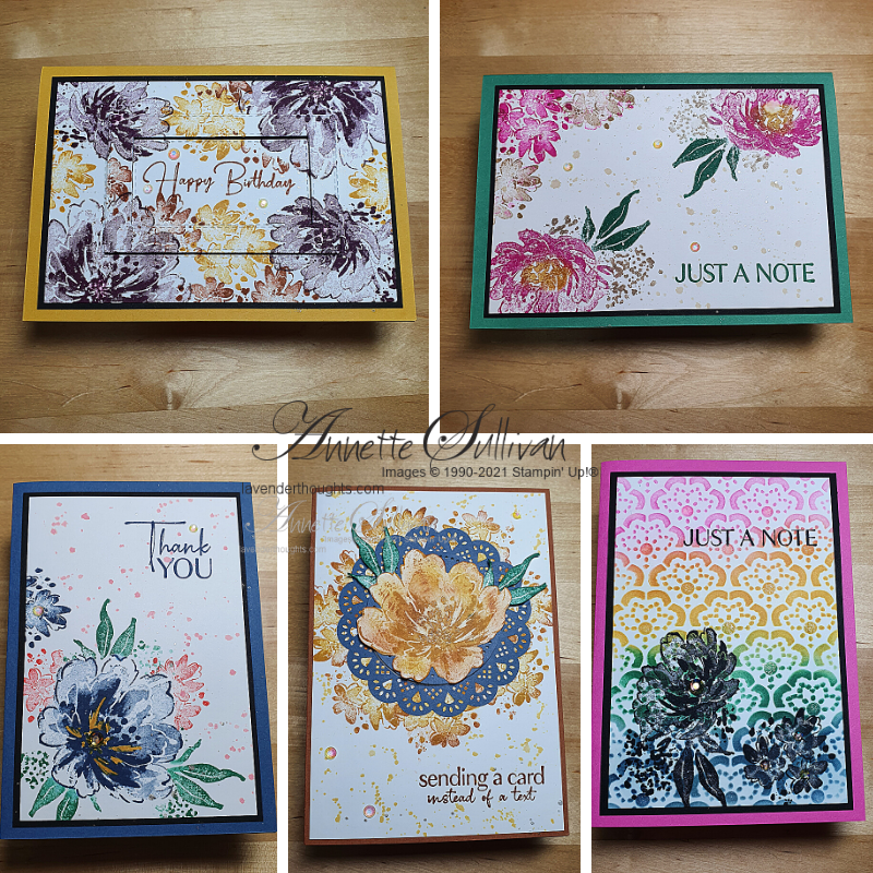 Creating simple cards with Flowing Flowers – Lavender Thoughts