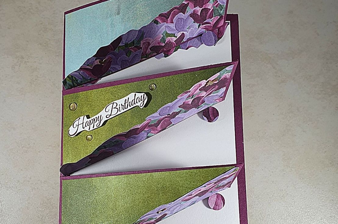 Triple Twisted Easel Card with Tulips
