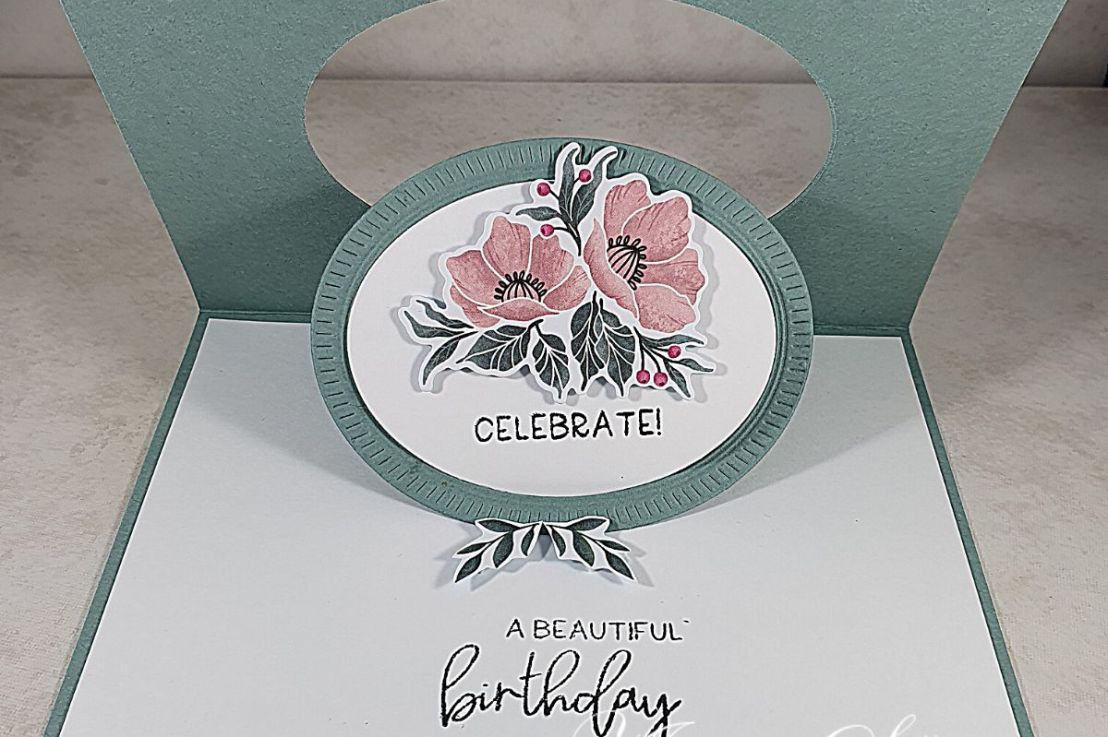 Framed Florets Pop Up Flip Card