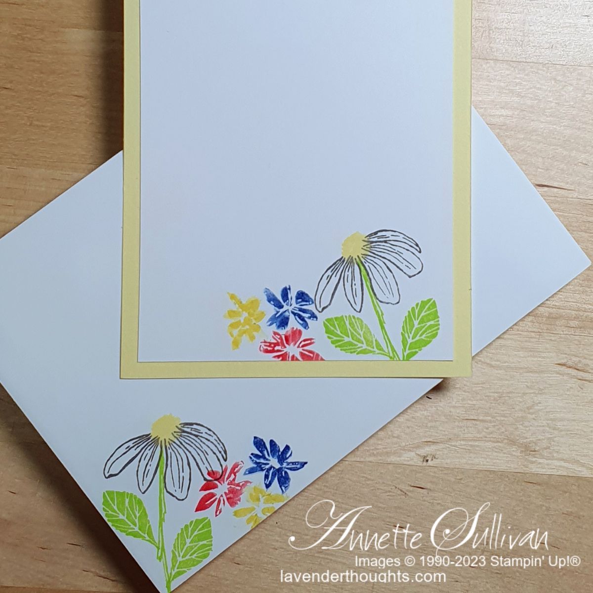 Quick and Easy Card using Cheerful Daisies – Lavender Thoughts