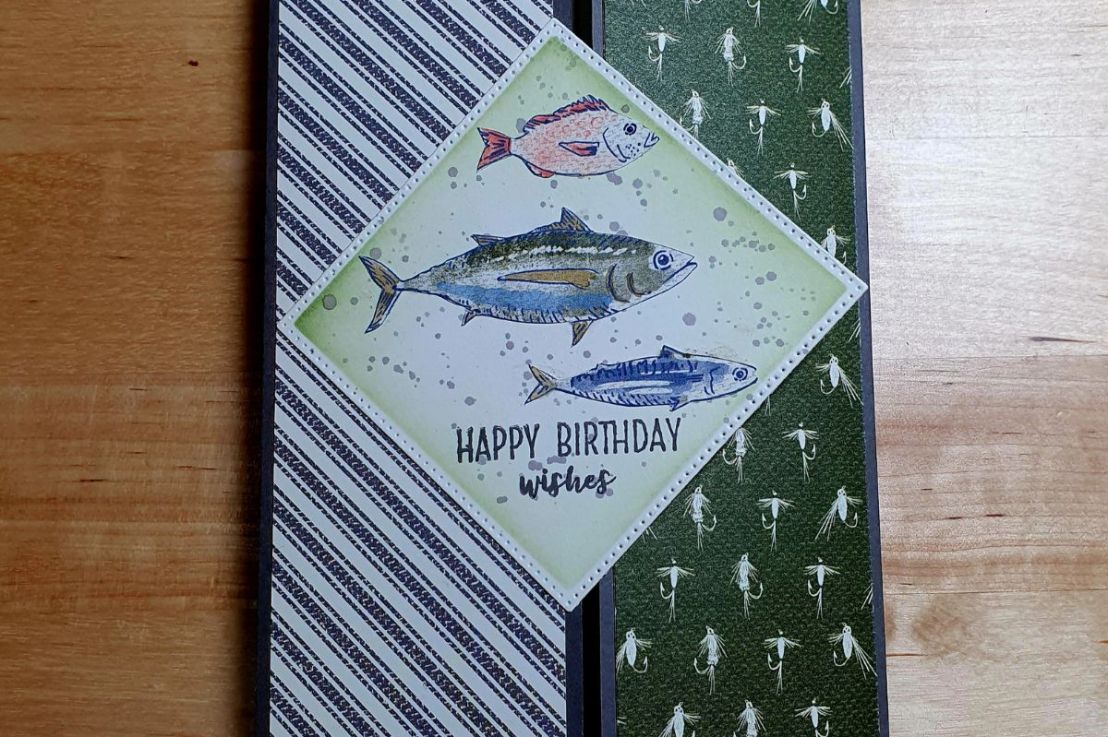 Gate Fold Card with a Fishing&nbsp;Theme