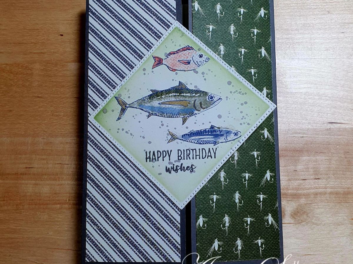 Gate Fold Card with a Fishing&nbsp;Theme