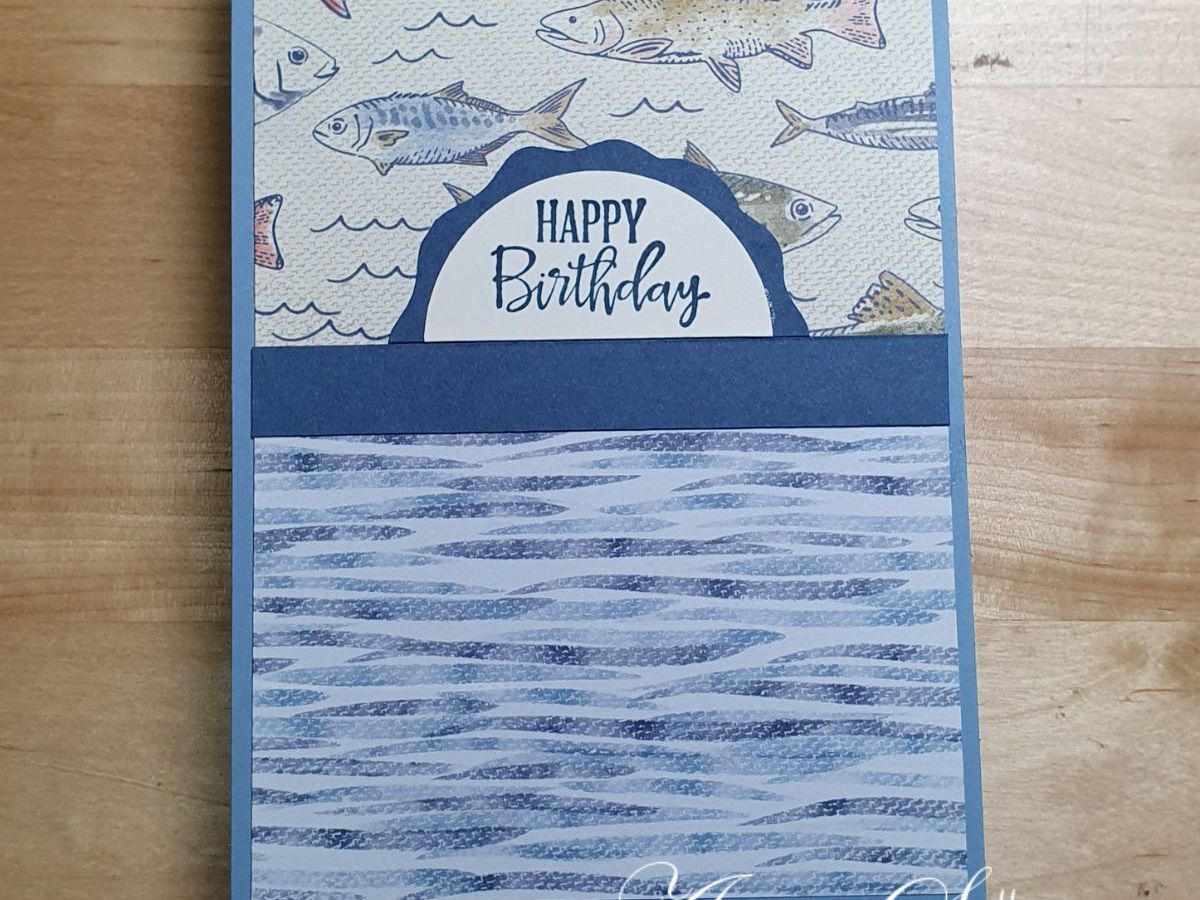 A quick masculine card with Designer Series&nbsp;Paper