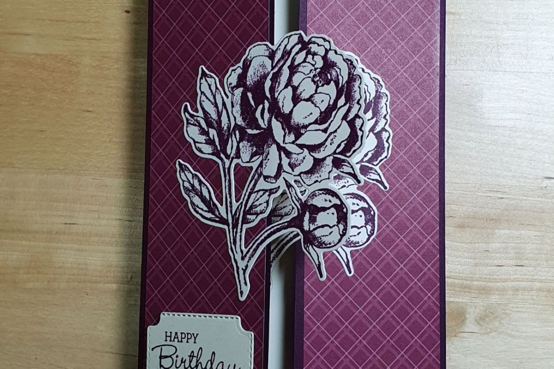 Double Die Gate Fold Card with Prized Peony