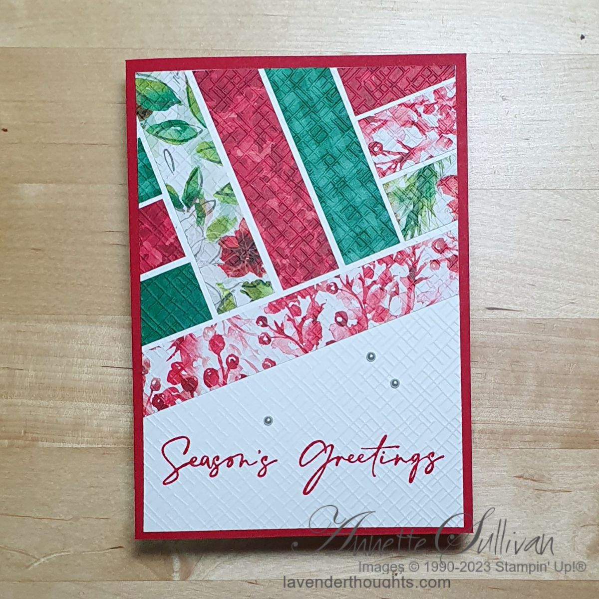 Using Designer Series Paper on your cards for Christmas – Lavender Thoughts