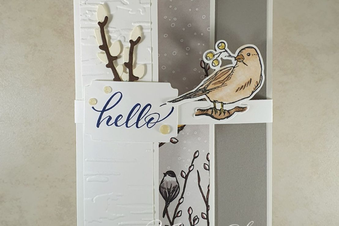 Triple Fold Card with Winterly Tree&nbsp;Tops