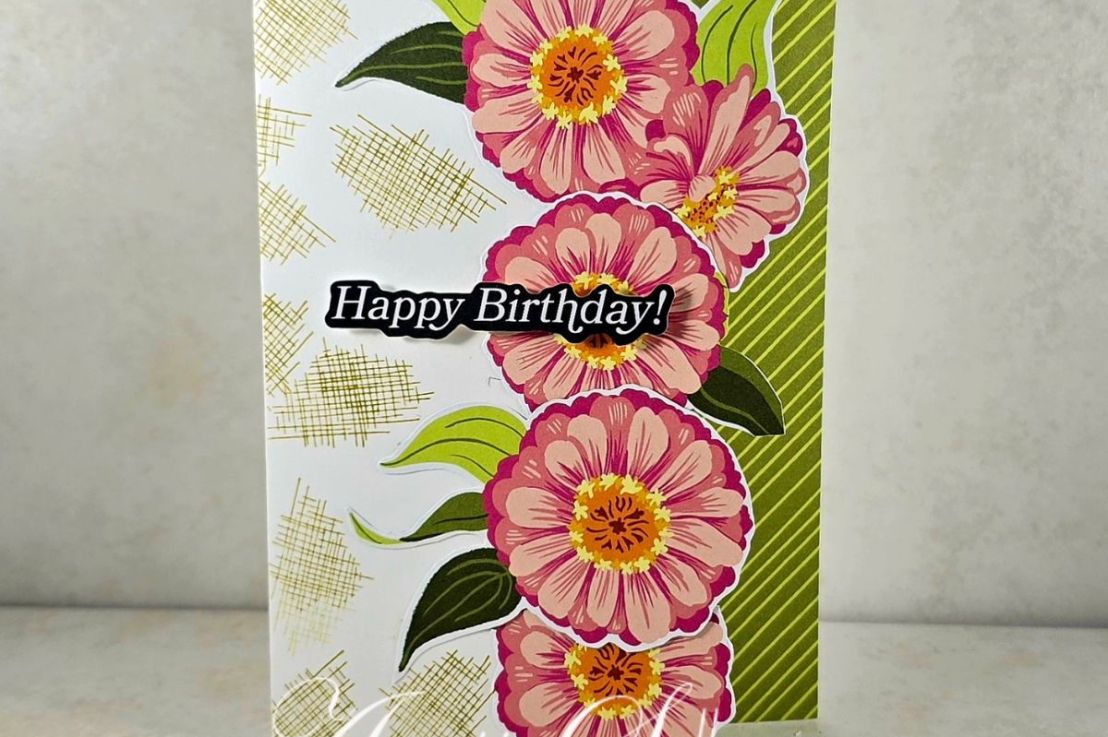 Fancy Fold Cards with Flowering Zinnias&nbsp;DSP