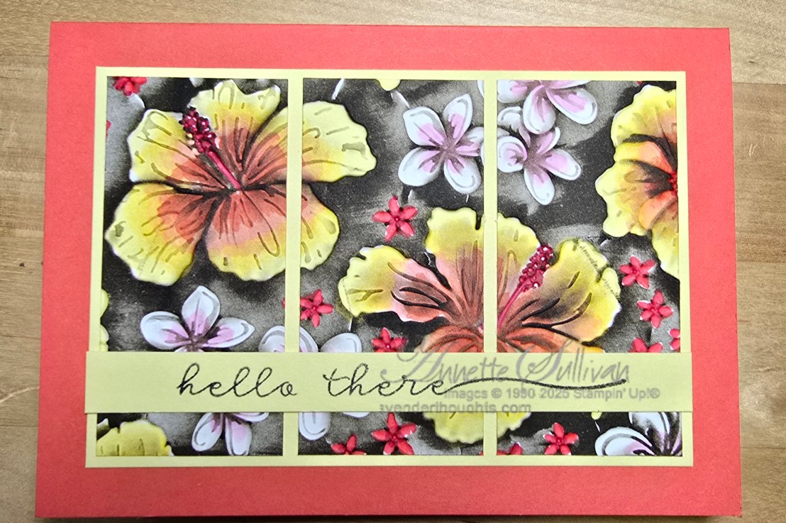 Ink Techniques with Happy Hibiscus Hybrid Embossing Folder